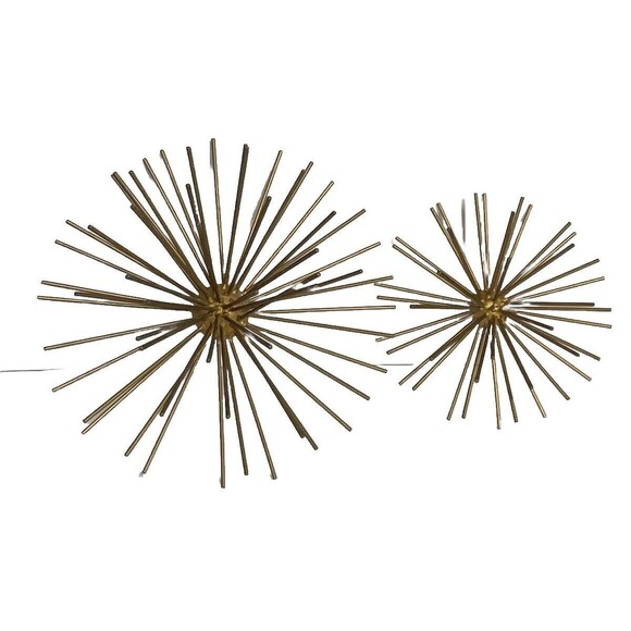 C. Jere | Wall Decor | Set 2 Sputnik Pom Metal Sea Urchin Wall ...